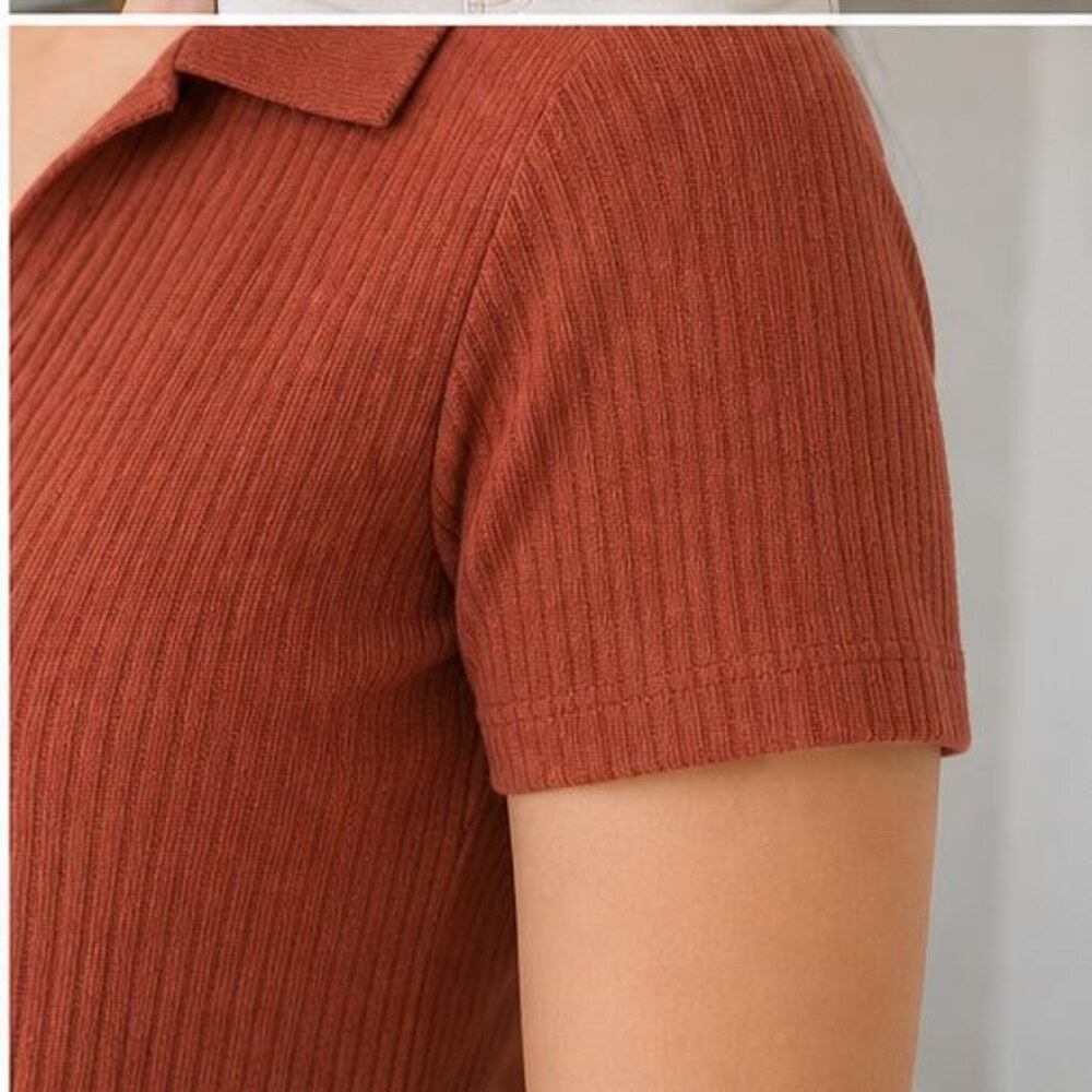 Sand V Neck Top - Picture 5 of 6
